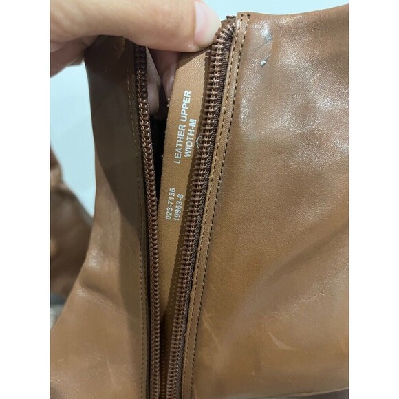 Vintage 90’s Diba Boots Women’s Tan Leather Square Toe Booties Bohemian Sz 8.5 - Picture 13 of 16